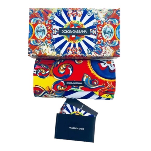 Dolce&Gabbana Cat Eye Horse Emblem Sunglasses Colorful Arms Handmade Areas NWT - Picture 4 of 16